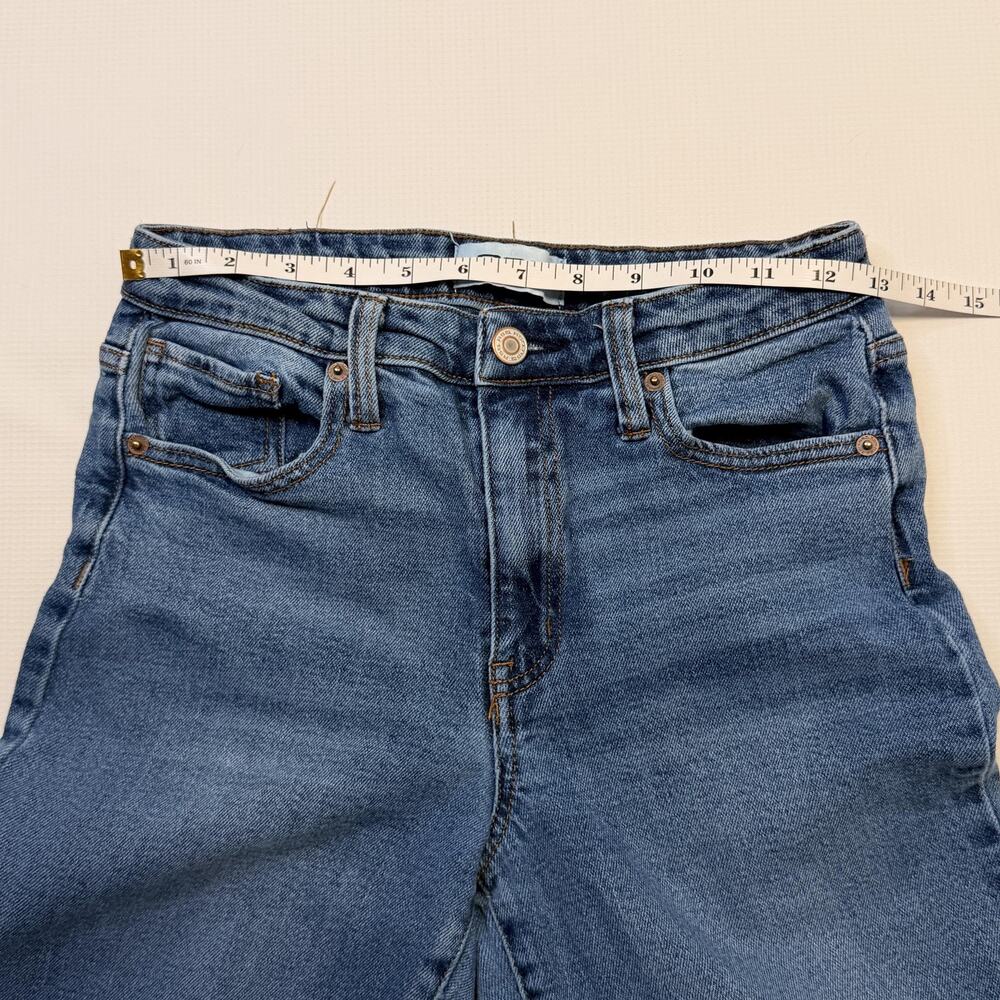 RSQ Jeans Womens 27 Blue High Rise Flare Stretch Denim 5 Pocket Medium Wash - Picture 6 of 11